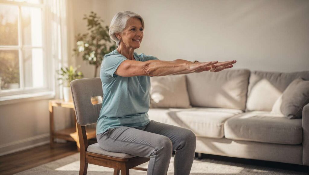 Renforcement du core après 60 ans : 6 minutes sur chaise suffisent selon cette étude